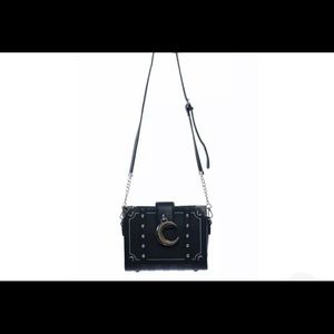 Killstar Myth Handbag Purse Crossbody Crescent Moon Black Silver Hardware